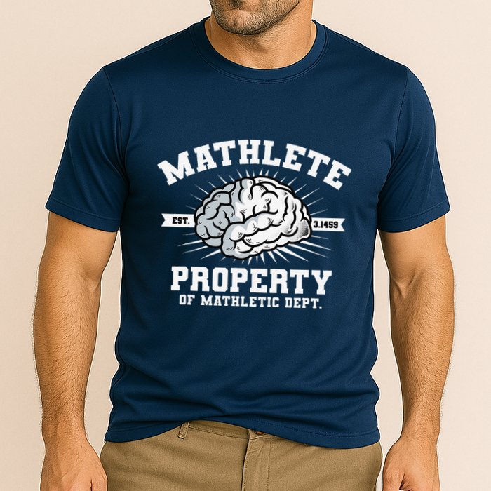 Mathlete Mathletic Dept. Est 3.1459 Math Teacher Pi Day Performance Shirt