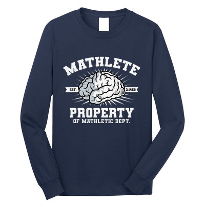 Mathlete Mathletic Dept. Est 3.1459 Math Teacher Pi Day Long Sleeve Shirt