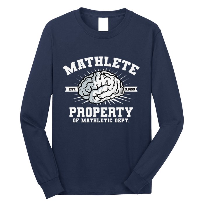 Mathlete Mathletic Dept. Est 3.1459 Math Teacher Pi Day Long Sleeve Shirt