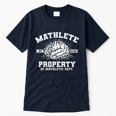 Mathlete Mathletic Dept. Est 3.1459 Math Teacher Pi Day Tall T-Shirt