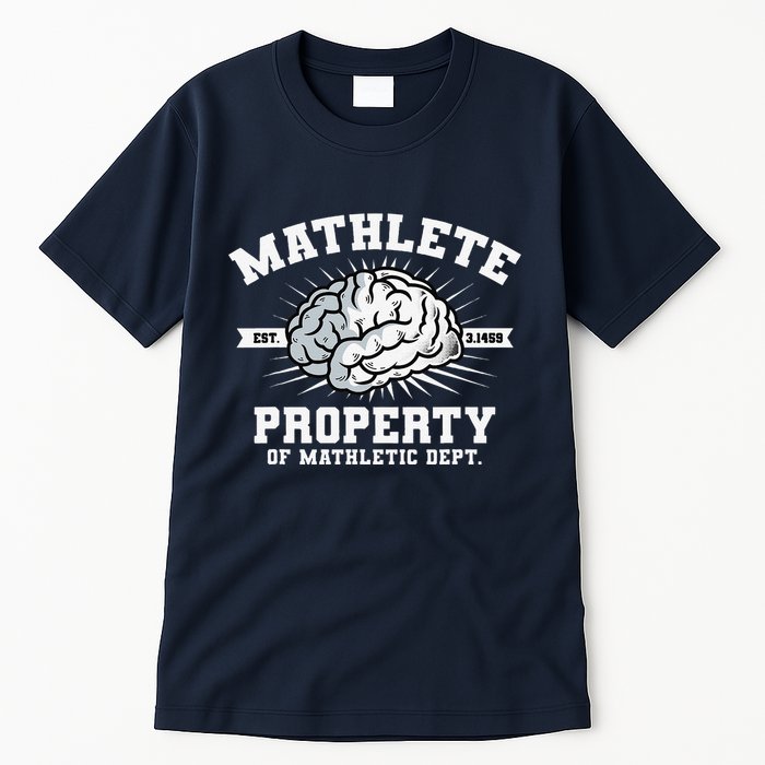 Mathlete Mathletic Dept. Est 3.1459 Math Teacher Pi Day Tall T-Shirt
