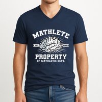 Mathlete Mathletic Dept. Est 3.1459 Math Teacher Pi Day V-Neck T-Shirt