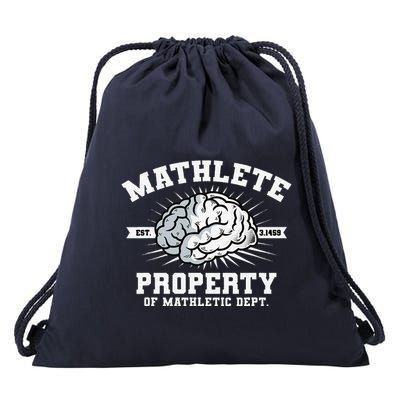 Mathlete Mathletic Dept. Est 3.1459 Math Teacher Pi Day Drawstring Bag