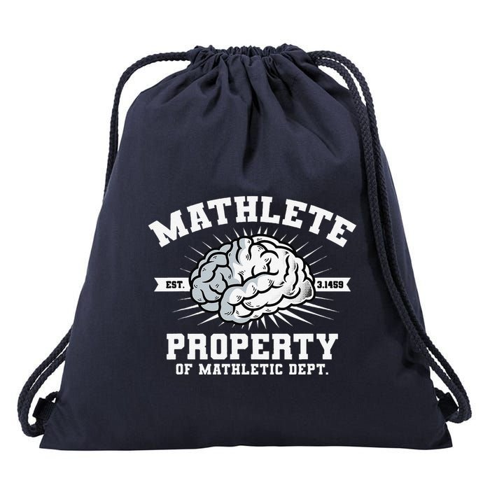 Mathlete Mathletic Dept. Est 3.1459 Math Teacher Pi Day Drawstring Bag