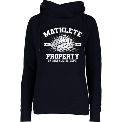 Mathlete Mathletic Dept. Est 3.1459 Math Teacher Pi Day Womens Funnel Neck Pullover Hood