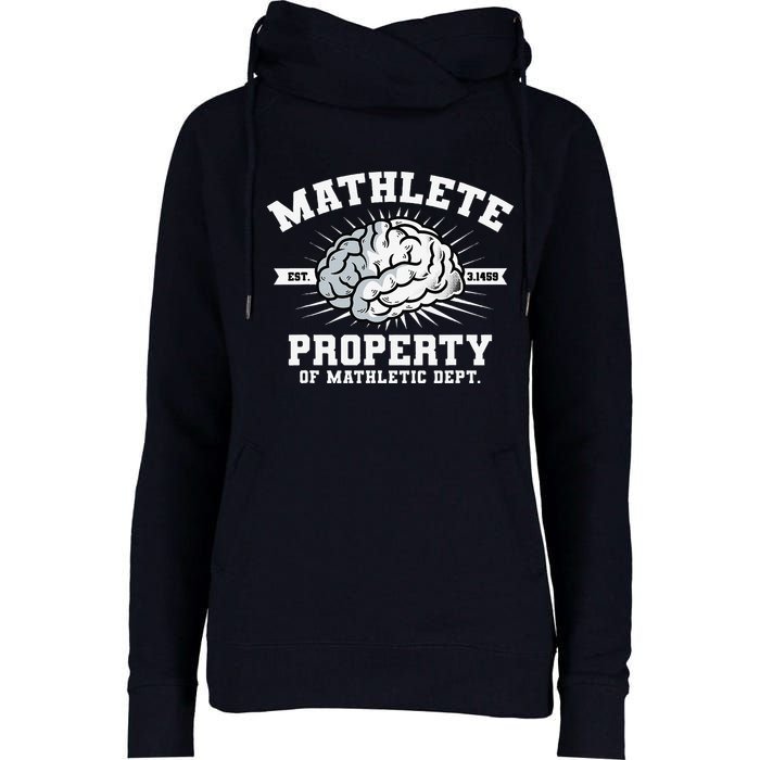 Mathlete Mathletic Dept. Est 3.1459 Math Teacher Pi Day Womens Funnel Neck Pullover Hood