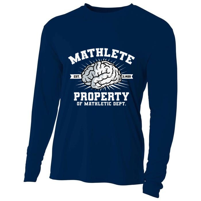 Mathlete Mathletic Dept. Est 3.1459 Math Teacher Pi Day Cooling Performance Long Sleeve Crew