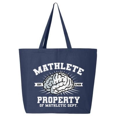 Mathlete Mathletic Dept. Est 3.1459 Math Teacher Pi Day 25L Jumbo Tote