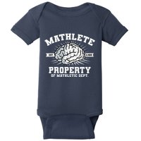 Mathlete Mathletic Dept. Est 3.1459 Math Teacher Pi Day Baby Bodysuit