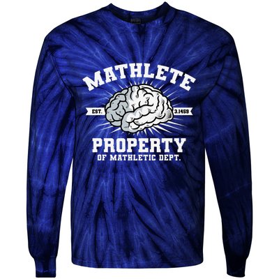 Mathlete Mathletic Dept. Est 3.1459 Math Teacher Pi Day Tie-Dye Long Sleeve Shirt