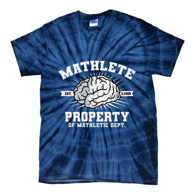 Mathlete Mathletic Dept. Est 3.1459 Math Teacher Pi Day Tie-Dye T-Shirt