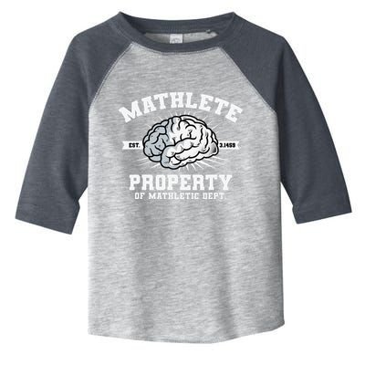 Mathlete Mathletic Dept. Est 3.1459 Math Teacher Pi Day Toddler Fine Jersey T-Shirt