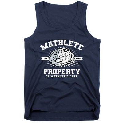 Mathlete Mathletic Dept. Est 3.1459 Math Teacher Pi Day Tank Top