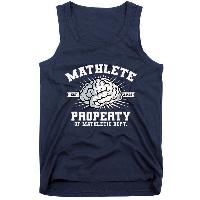 Mathlete Mathletic Dept. Est 3.1459 Math Teacher Pi Day Tank Top