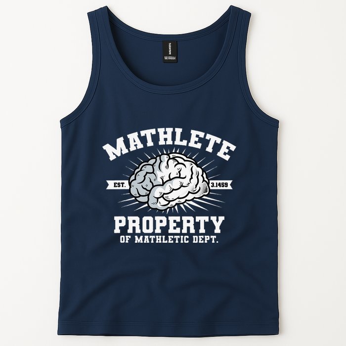 Mathlete Mathletic Dept. Est 3.1459 Math Teacher Pi Day Tank Top