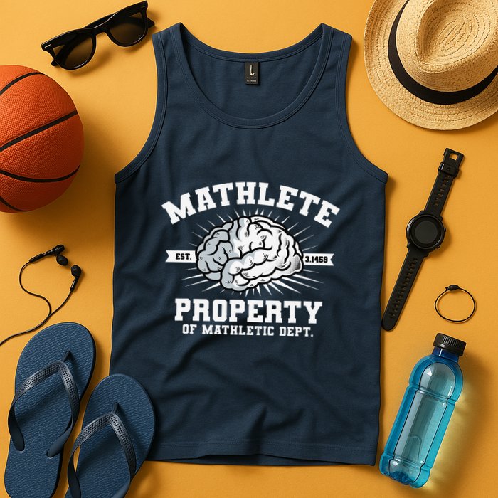 Mathlete Mathletic Dept. Est 3.1459 Math Teacher Pi Day Tank Top