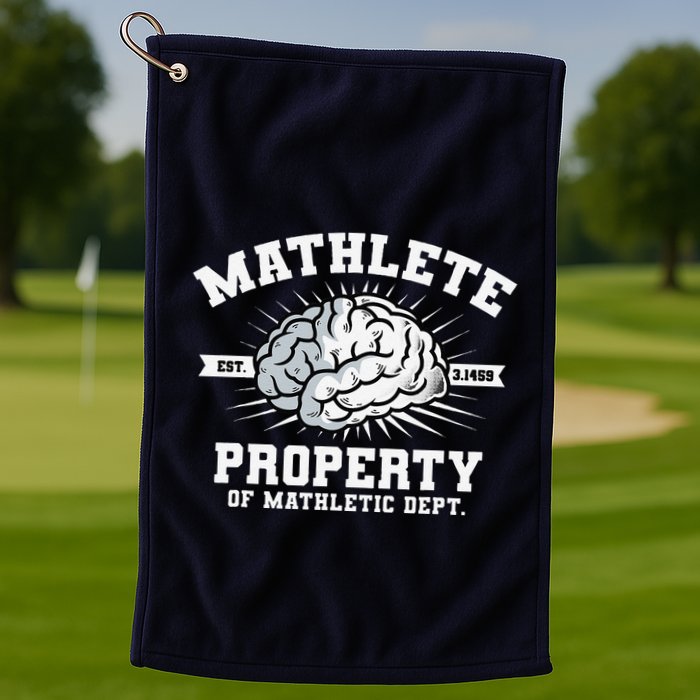 Mathlete Mathletic Dept. Est 3.1459 Math Teacher Pi Day Golf Towel