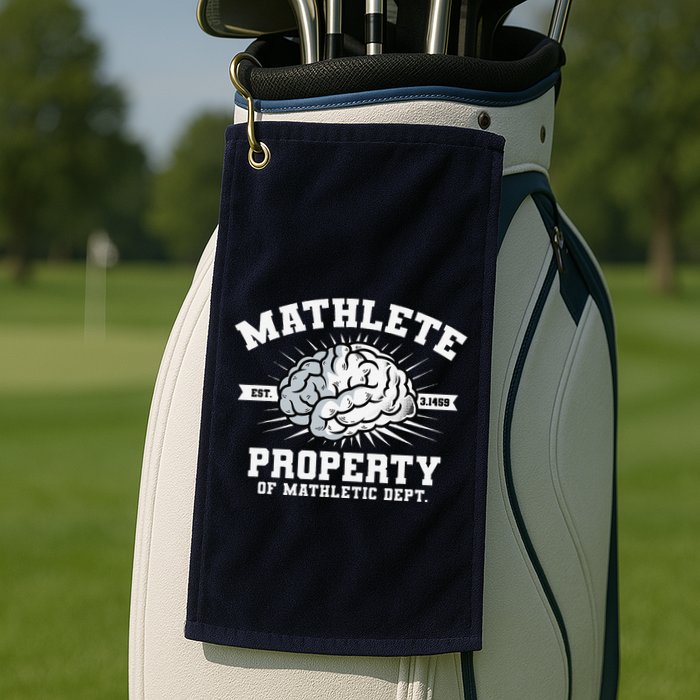 Mathlete Mathletic Dept. Est 3.1459 Math Teacher Pi Day Golf Towel