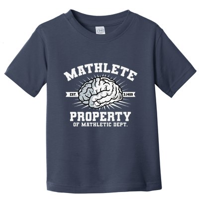 Mathlete Mathletic Dept. Est 3.1459 Math Teacher Pi Day Toddler T-Shirt