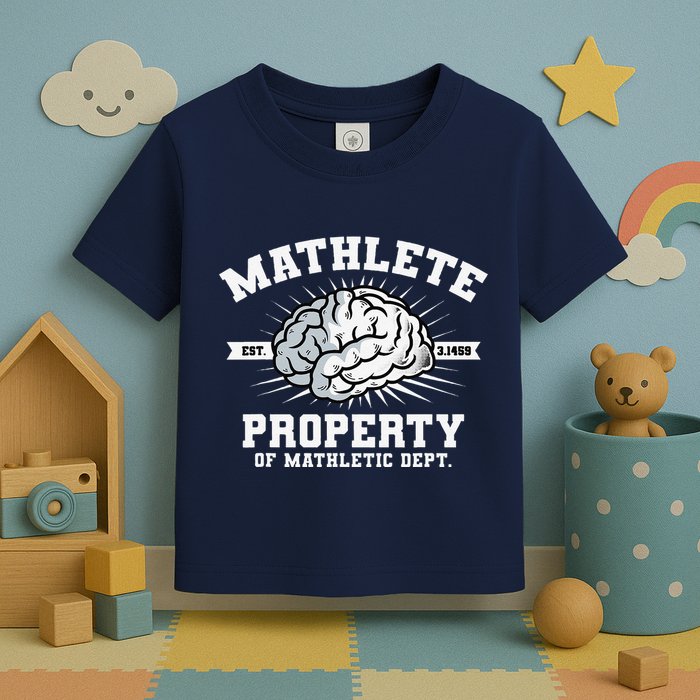 Mathlete Mathletic Dept. Est 3.1459 Math Teacher Pi Day Toddler T-Shirt