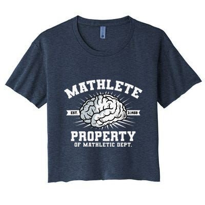 Mathlete Mathletic Dept. Est 3.1459 Math Teacher Pi Day Crop Top