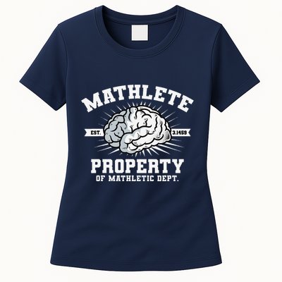 Mathlete Mathletic Dept. Est 3.1459 Math Teacher Pi Day Womens T-Shirt