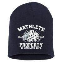 Mathlete Mathletic Dept. Est 3.1459 Math Teacher Pi Day Short Acrylic Beanie