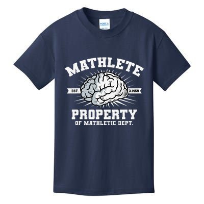 Mathlete Mathletic Dept. Est 3.1459 Math Teacher Pi Day Kids T-Shirt