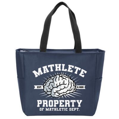 Mathlete Mathletic Dept. Est 3.1459 Math Teacher Pi Day Zip Tote Bag
