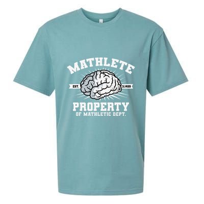 Mathlete Mathletic Dept. Est 3.1459 Math Teacher Pi Day Sueded Cloud Jersey T-Shirt