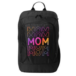 Mom Mothers Day Colorful Rainbow City Backpack