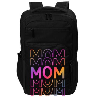 Mom Mothers Day Colorful Rainbow Impact Tech Backpack