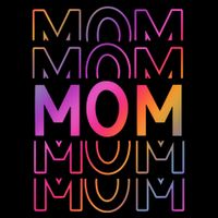 Mom Mothers Day Colorful Rainbow 16 in Basic Backpack
