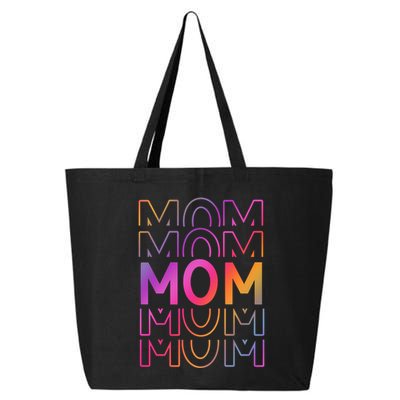 Mom Mothers Day Colorful Rainbow 25L Jumbo Tote