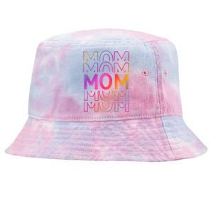 Mom Mothers Day Colorful Rainbow Tie-Dyed Bucket Hat