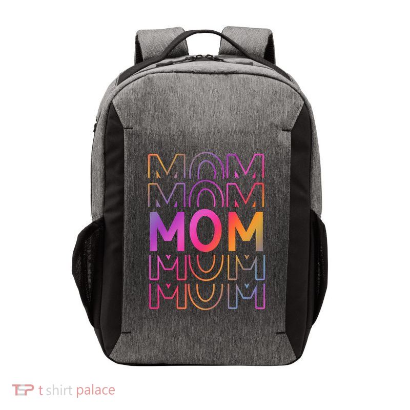 Mom Mothers Day Colorful Rainbow Vector Backpack
