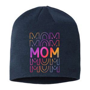 Mom Mothers Day Colorful Rainbow Sustainable Beanie