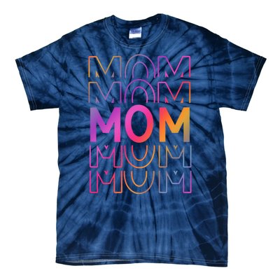 Mom Mothers Day Colorful Rainbow Tie-Dye T-Shirt