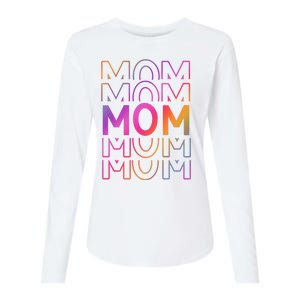 Mom Mothers Day Colorful Rainbow Womens Cotton Relaxed Long Sleeve T-Shirt