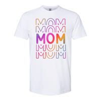 Mom Mothers Day Colorful Rainbow Softstyle CVC T-Shirt