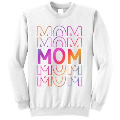 Mom Mothers Day Colorful Rainbow Sweatshirt
