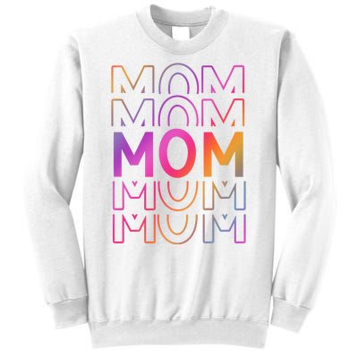 Mom Mothers Day Colorful Rainbow Sweatshirt