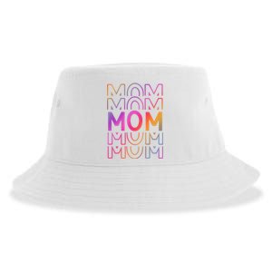 Mom Mothers Day Colorful Rainbow Sustainable Bucket Hat