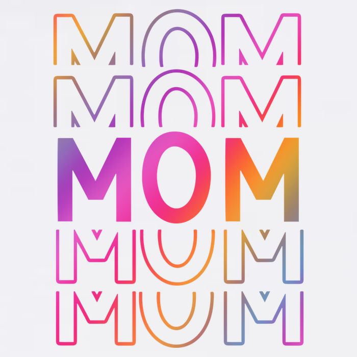 Mom Mothers Day Colorful Rainbow Button