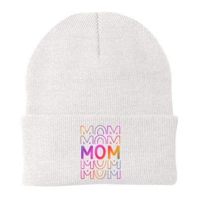 Mom Mothers Day Colorful Rainbow Beanie