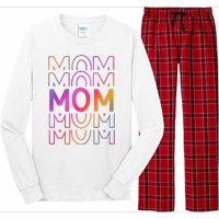 Mom Mothers Day Colorful Rainbow Long Sleeve Pajama Set