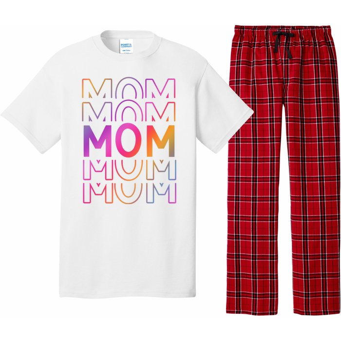 Mom Mothers Day Colorful Rainbow Pajama Set