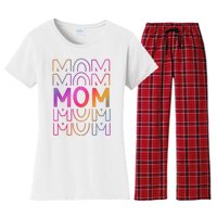 Mom Mothers Day Colorful Rainbow Women's Flannel Pajama Set