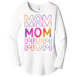 Mom Mothers Day Colorful Rainbow Women's Perfect Tri Tunic Long Sleeve Shirt