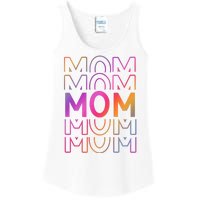 Mom Mothers Day Colorful Rainbow Ladies Essential Tank